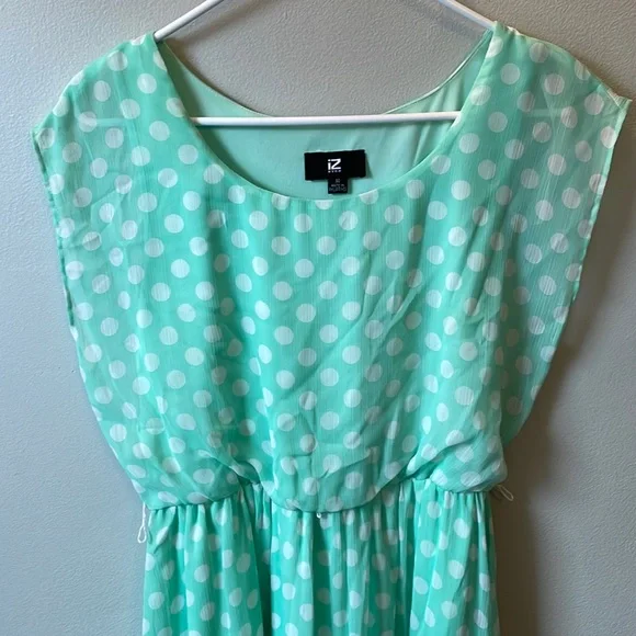 Mint Green Polka Dot Dress Sz M | Color: Green/White | Size: Mj | Swils21's Closet